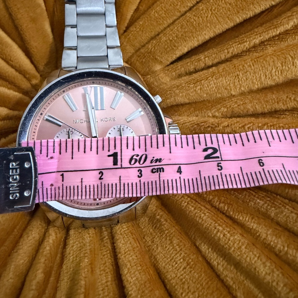 Michael Kors Silver Watch with Pink Dial